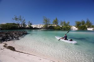 Coral Lodge Kayaking on lagoon